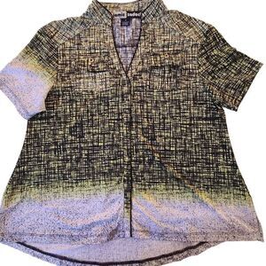 Jamie Sadock Womens Short Sleeve Athletic Golf Polo Top Multicolor Size Medium